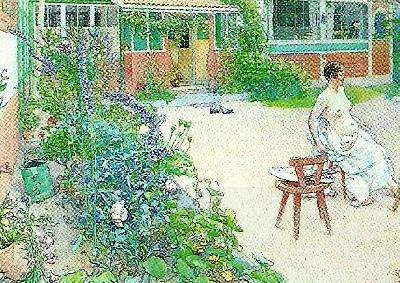 Carl Larsson malargarden China oil painting art